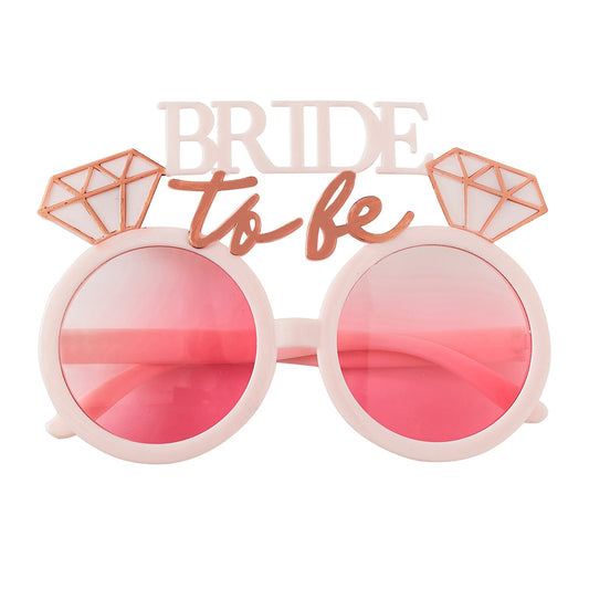 JGA Bride to Be Brille, Fun Glasses Rosa JGA-Accessoires für die Braut