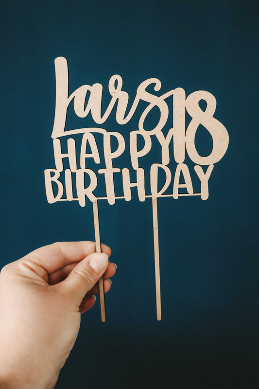 Personalisierter Caketopper, Happy Birthday