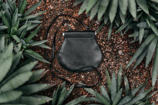 Runde Retro Tasche mit Schnappverschluss