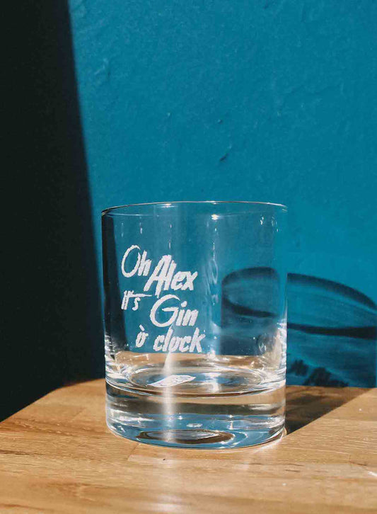 Wasserglas Ginglas mit Gravur, personalisierbares Glas-Geschenk